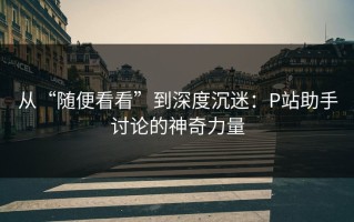 从“随便看看”到深度沉迷：P站助手讨论的神奇力量