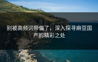 别被高频词带偏了，深入探寻麻豆国产的精彩之处