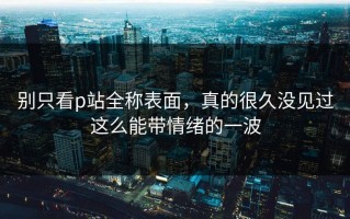 别只看p站全称表面，真的很久没见过这么能带情绪的一波